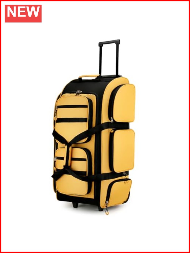 31" Rolling Duffle Bag With Wheels And Handle, 90l Large Travel Duffel